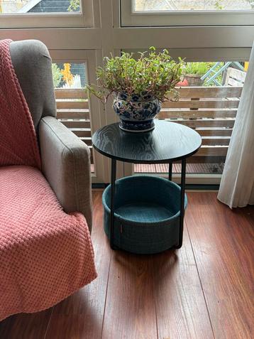 VASAGLE Bijzettafel Zwart/Turquoise Mand helemaal perfect beschikbaar voor biedingen