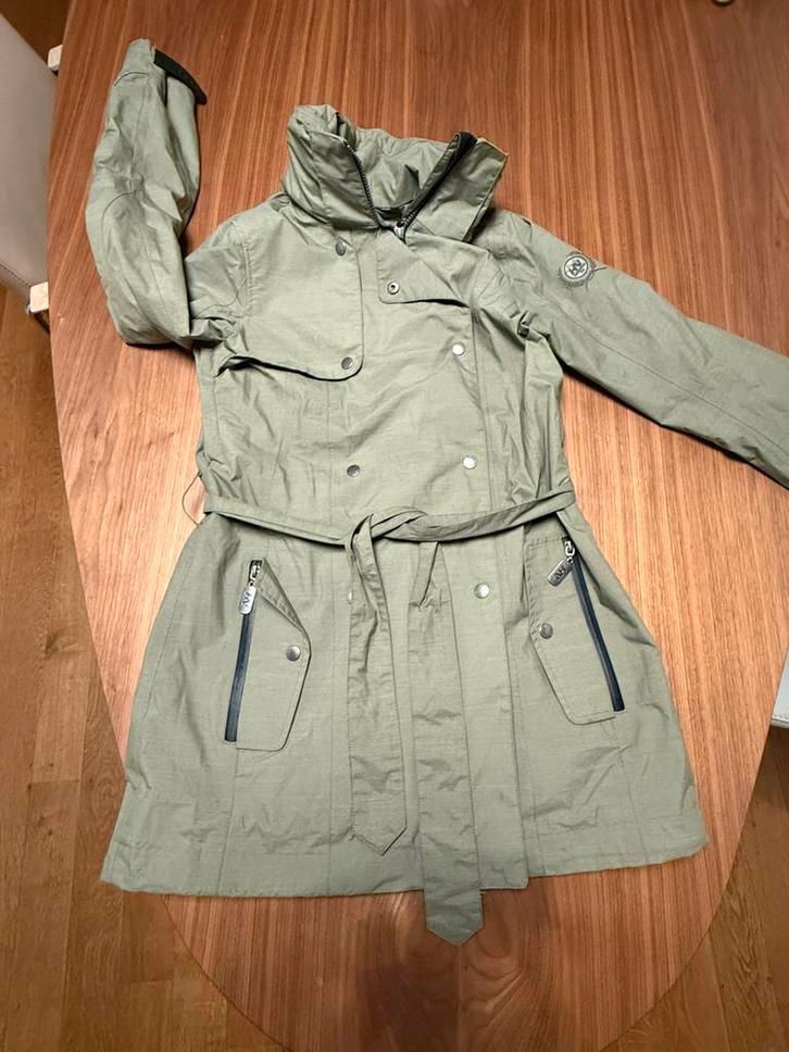 Human Nature regenjas maat S, Kleding | Dames, Jassen | Winter, Zo goed als nieuw, Maat 36 (S), Groen, Ophalen of Verzenden
