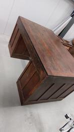 leuk teakhouten bureau, Huis en Inrichting, Bureaus, Gebruikt, Volta 9 meppel, Info@artisanhome.nl, Ophalen