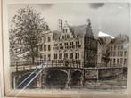 Ets Huis aan de drie grachten, Antiek en Kunst, Kunst | Etsen en Gravures, Ophalen of Verzenden