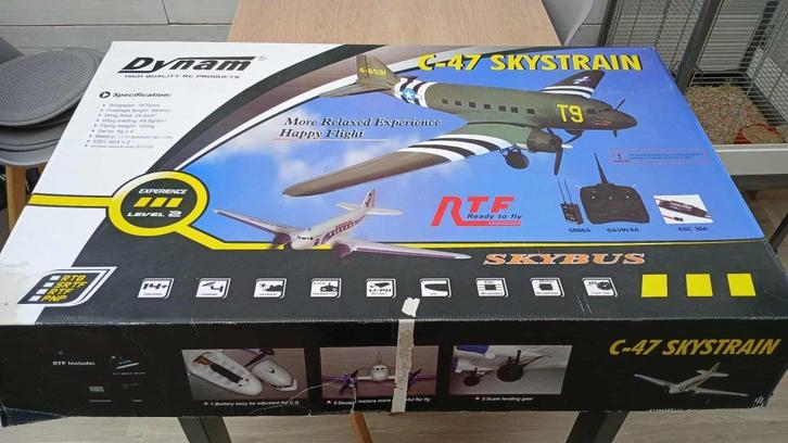 C 47 Skystrain Nieuw., Hobby en Vrije tijd, Modelbouw | Radiografisch | Vliegtuigen, Nieuw, Elektro, RTF (Ready to Fly), Ophalen of Verzenden