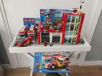 Lego City 60002 en 60004 Fire Truck en Fire Station, Ophalen of Verzenden, Zo goed als nieuw, Complete set, Lego