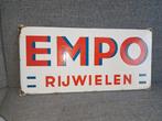Emaille bord empo, Verzamelen, Ophalen of Verzenden, Gebruikt, Reclamebord