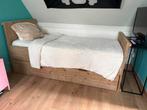 Houten Eenpersoonsbed met Opbergruimte, Ophalen, Gebruikt, 90 cm, Eenpersoons