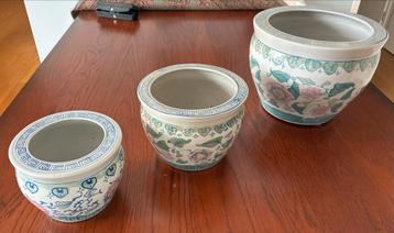 Set van 3 Bloempotten - 12, 16, 20cm Diameter beschikbaar voor biedingen