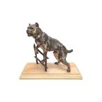 Antiek Frans beeld van een Bulldog Charles Valton, Antiek en Kunst, Kunst | Beelden en Houtsnijwerken, Ophalen of Verzenden