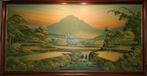 Landschap | Indonesië | Met schilderijlamp, Antiek en Kunst, Ophalen