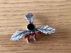 Twee leuke miniatuur zilveren kandelaars met emaille kerst., Ophalen of Verzenden, Zilver