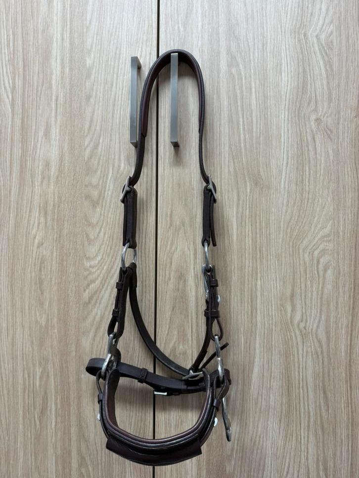 Bitloos Hoofdstel F.R.A. Miranti Hackamore Bruin, Dieren en Toebehoren, Paarden en Pony's | Hoofdstellen en Tuigage, Gebruikt