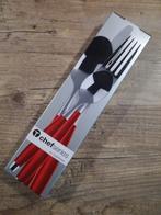 Tupperware exclusieve chefserie bestek set rood, Ophalen of Verzenden, Nieuw, Rvs of Chroom