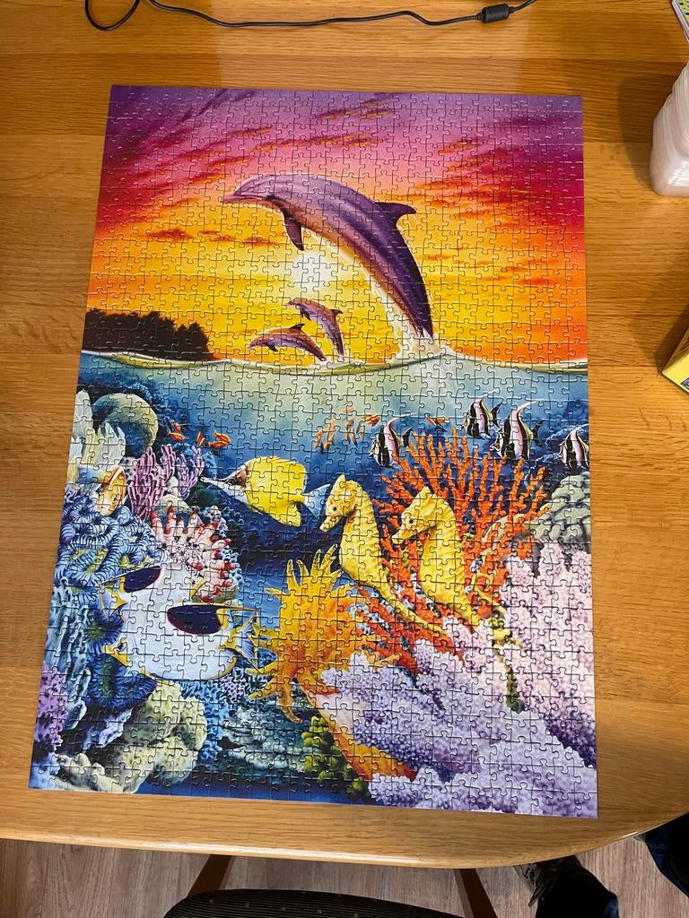 Ravensburger Puzzel - Dolfijnen, Ophalen, 500 t/m 1500 stukjes, Zo goed als nieuw