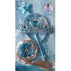 Nieuw ! Elsa Accessoires Blauw Met Vlecht, Tiara en Stafje, Ophalen of Verzenden, Nieuw, Meisje