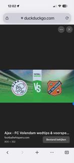 Ajax-Volendam, Tickets en Kaartjes, Eén persoon