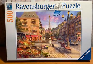 Ravensburger puzzel 500 stukjes.Wandeling in Parijs beschikbaar voor biedingen