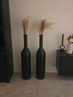 Mica Decorations Rioja Zwart Vaas - 100cm Hoog, Overige materialen, Zwart, Nieuw, Ophalen of Verzenden