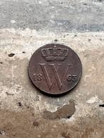 1/2 cent 1863 Willem III, zeer mooie kwaliteit, Ophalen of Verzenden, Koning Willem III, Losse munt