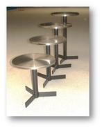 moderne stoere bijzettafels, Huis en Inrichting, Tafels | Bijzettafels, Minder dan 55 cm, Metaal of Aluminium, Rond, Nieuw