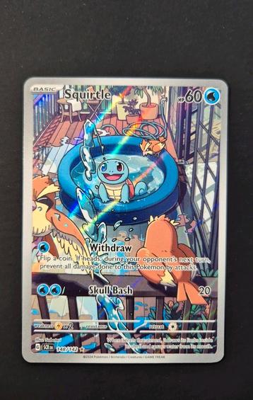 Squirtle 148/142 Pokemon Stellar Crown Illustration rare  beschikbaar voor biedingen