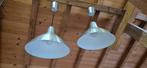 Set van 2 metalen hanglampen, Huis en Inrichting, Lampen | Hanglampen, Gebruikt, Ophalen of Verzenden, Metaal, Minder dan 50 cm