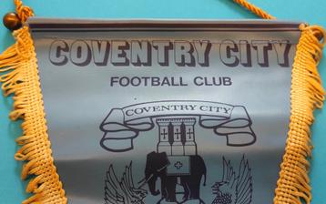 Coventry city 1980 prachtige unieke vintage vaandel voetbal 
