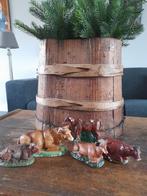 4 Antieke Kerststal Osjes, os, Ophalen of Verzenden