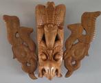 Garuda de slangeneter en de magische vogel houtsnijwerk, Antiek en Kunst, Ophalen of Verzenden