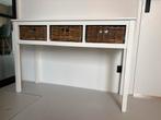 Witte bijzettafel met manden, Huis en Inrichting, Ophalen, Gebruikt, 75 cm of meer, 60 cm of meer