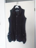 Franstyle Aparte Zwarte Vest Jas Jurk maat 48 ZGAN, Verzenden, Zwart, Maat 46/48 (XL) of groter, Zo goed als nieuw