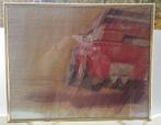 Messink lijst met glasplaat, rode auto, 50 - 40 cm, Ophalen, Gebruikt, Minder dan 50 cm, 50 tot 75 cm