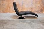 ZGAN! zwarte leren design chaise longue van Topform, Huis en Inrichting, Banken | Sofa's en Chaises Longues, Eenpersoons, Leer