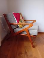 Modern-Retro Houten Fauteuil, Huis en Inrichting, Fauteuils, Ophalen, Hout, Minder dan 75 cm, Zo goed als nieuw