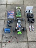 Traxxas Rustler blauw en groen, Gebruikt, Auto offroad, RTR (Ready to Run), Overige schalen