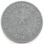 1 Reichspfennig 1940A Nazi Duitsland Oude Munt WWII Swastika, Duitsland, Ophalen of Verzenden