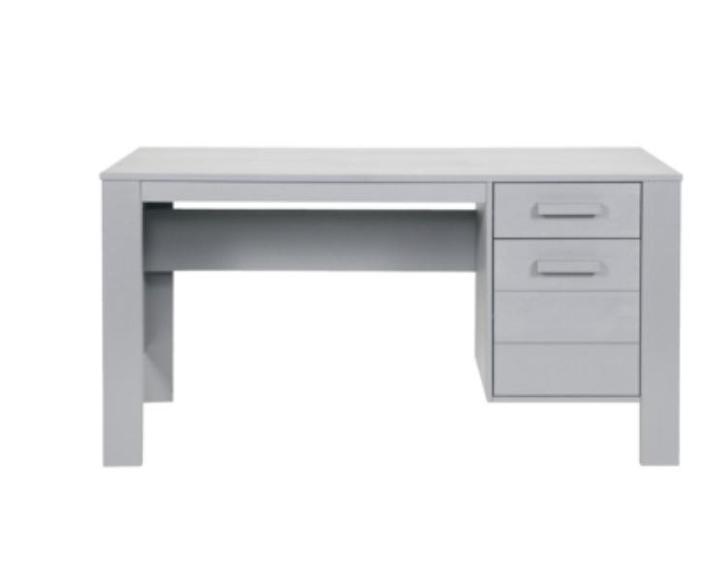 Grenenhouten bureau in grijstint (alleen ophalen), Huis en Inrichting, Bureaus, Gebruikt, Bureau, Ophalen of Verzenden