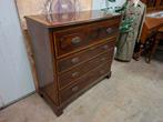 Antieke Engelse ladenkast, commode, achter de bovenste lade, Ophalen of Verzenden, Zo goed als nieuw, 25 tot 50 cm, Minder dan 100 cm