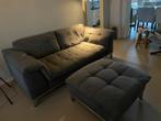 Bank met hocker - Comfortabel en stijlvol!, Huis en Inrichting, Ophalen, Gebruikt, 100 tot 125 cm, Tweepersoons