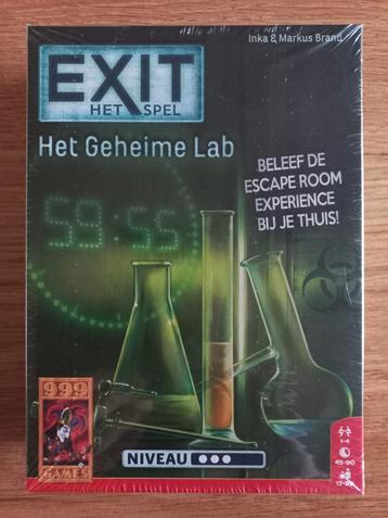 EXIT, HET SPEL, Het geheime lab, ESCAPE ROOM, NIEUW!!! beschikbaar voor biedingen