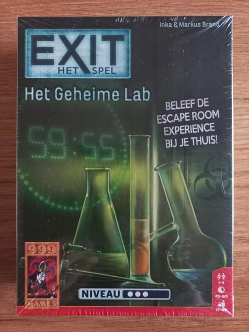 EXIT, HET SPEL, Het geheime lab, ESCAPE ROOM, NIEUW!!!, Hobby en Vrije tijd, Gezelschapsspellen | Overige, Nieuw, Ophalen of Verzenden
