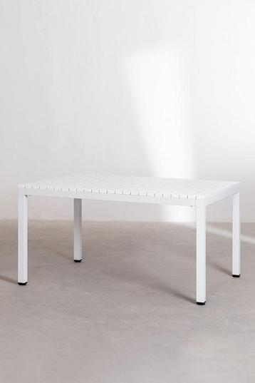 SKLUM Marti Aluminium Tuintafel 140x100cm - Wit beschikbaar voor biedingen