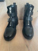 Stoere zwarte enkellaars Manfield mt 36/37, Zwart, Lage of Enkellaarzen, Ophalen of Verzenden, Zo goed als nieuw