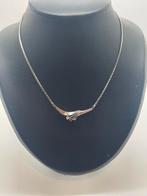 B696 Prachtige zilveren ketting TEKA hanger, Ophalen of Verzenden, X, Met edelsteen, Zilver