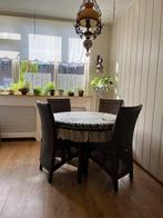 Eetkamer stoelen, Huis en Inrichting, Stoelen, Ophalen, Gebruikt, Bruin, Lloyd loom