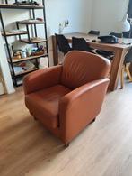 Orange Leather Sofa - MUST GO!, Huis en Inrichting, Fauteuils, Ophalen, Gebruikt