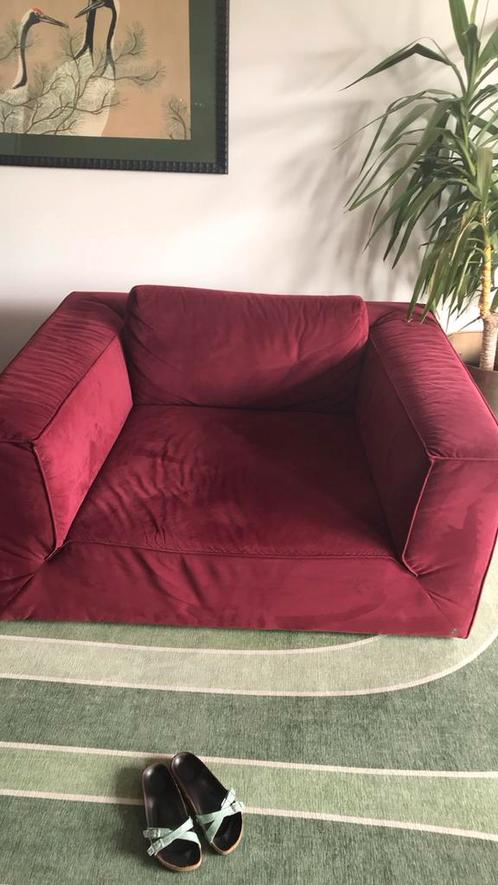 2 Tom Tailor Big Cube Style Loveseat wine red, Huis en Inrichting, Banken | Sofa's en Chaises Longues, Zo goed als nieuw, Vierpersoons of meer