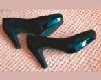 Nieuwe zwarte suède pumps met lak plateauzooltje 38, Pumps, Zwart, Nieuw, Mosyne