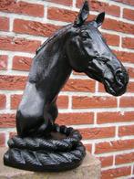BEELD PAARD ZWARE GIETIJZEREN BUSTE, Antiek en Kunst, Ophalen