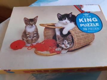 King puzzel van 70 stukjes met katten  beschikbaar voor biedingen