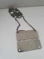 Landmacht herkenningsplaatje ter identificatie, Verzamelen, Ophalen of Verzenden, Landmacht, Nederland, Embleem of Badge