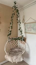Macrame hangstoel, Ophalen, Zo goed als nieuw, Wit, Eén