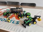 Drie prachtige John Deere bosbouwmachines Ertl, Ophalen of Verzenden, Zo goed als nieuw, Hijskraan, Tractor of Landbouw, Overige merken